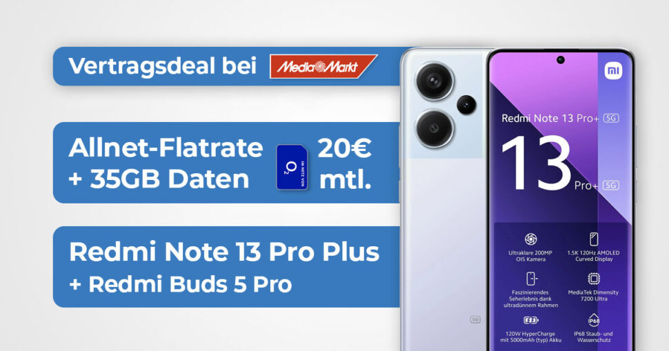 35GB O2 Redmi Note 13 Pro Plus Januar 2024 Banner