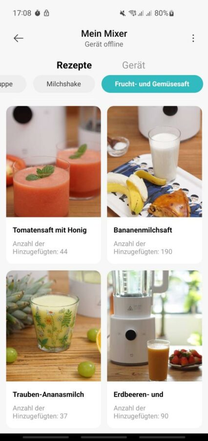 Xiaomi Smart Blender Rezepte 1