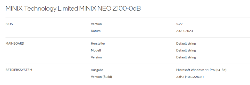 Testbericht Minix Z100 0db System 2
