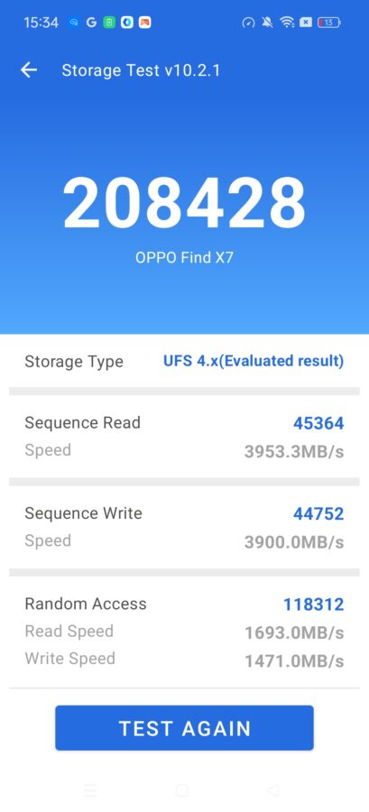 Oppo Find x7 antutu storage