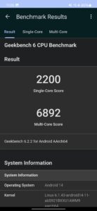 Samsung Galaxy S24 Test Screenshot Geekbench 6