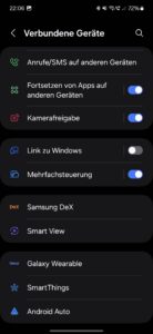 Samsung Galaxy S24 Test Screenshot Konnektivitaet