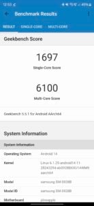 Samsung S24 Ultra Test Screenshot Geekbench 5