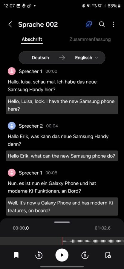 Samsung S24 Ultra Test Screenshot Voice Recorder