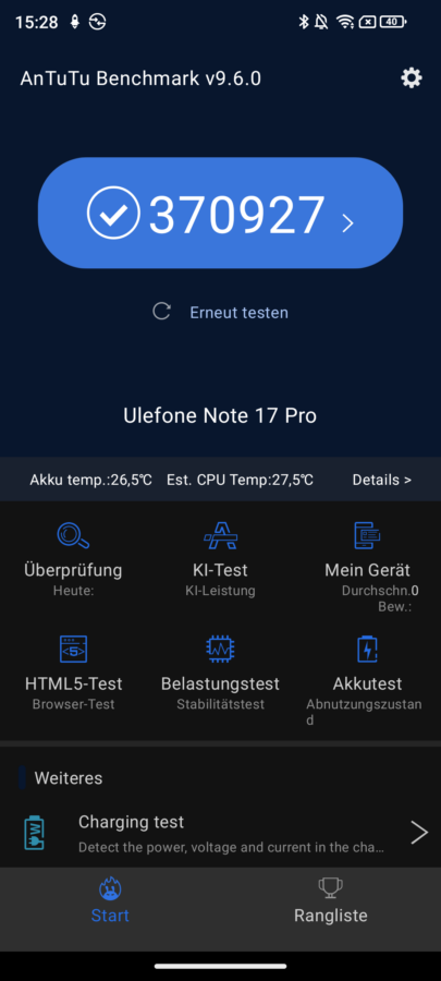 Ulefone Note 17 Pro Antutu 9