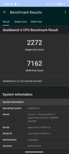Asus ZenFone 11 Ultra Test Geekbench 6