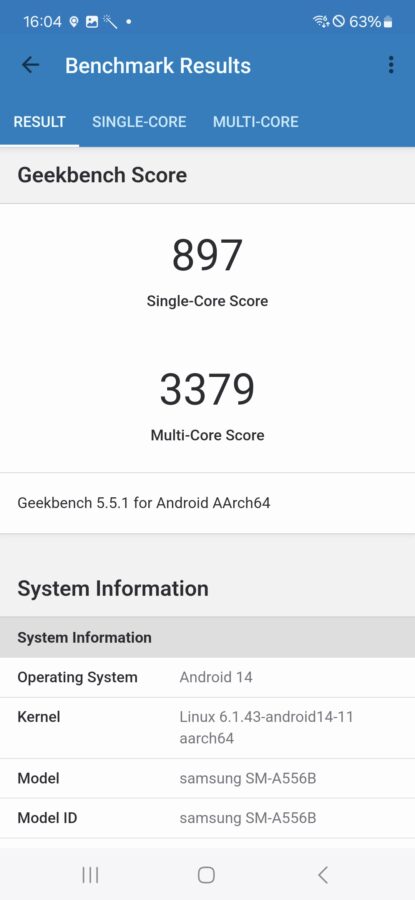 Samsung Galaxy A55 5G benchmarks 4