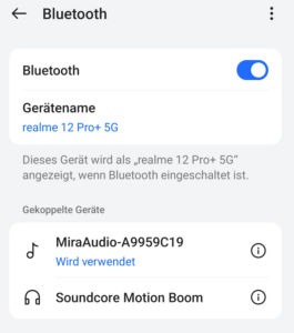 MHL Bluetooth Audio Uebertragung