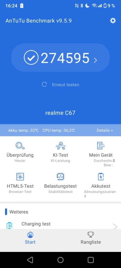 Test Realme C67 Benchmark