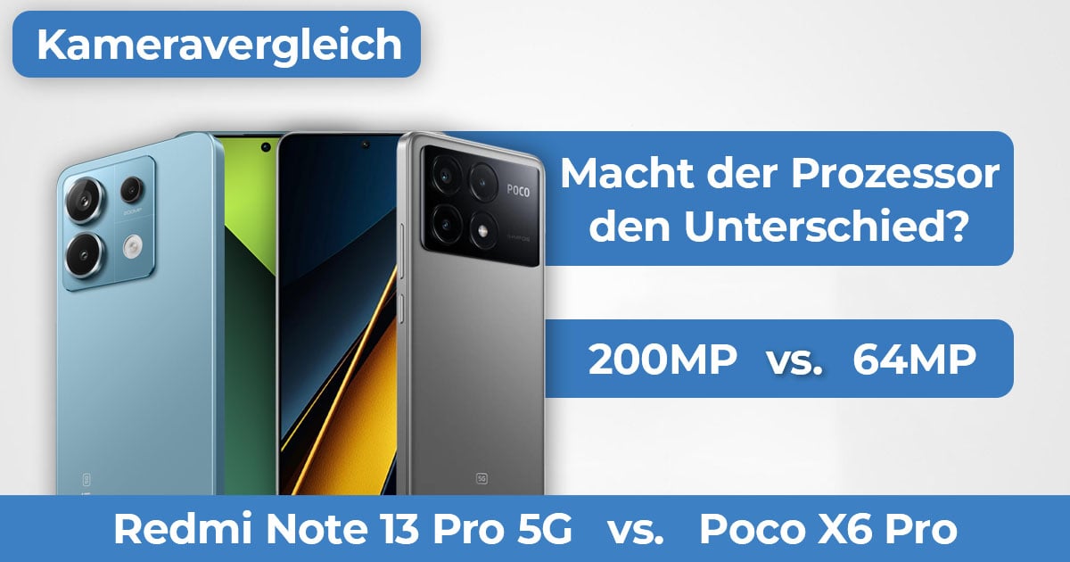 Redmi Note 13 Pro 5G vs Poco X6 Pro Kameravergleich Banner