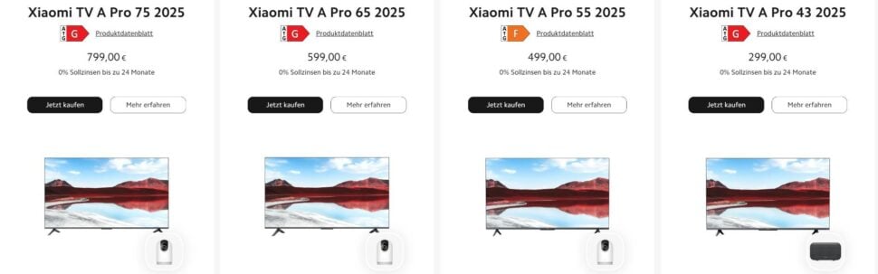 Xiaomi TV A Pro 2025 Preise 1