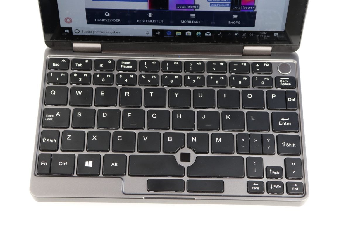Chuwi Minibook Test Tastatur